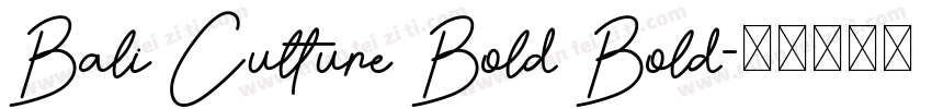 Bali Culture Bold Bold字体转换
